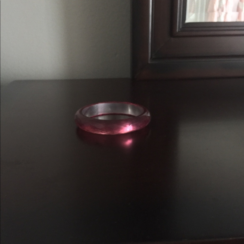Pink Acrylic Bangle - Picture 4 of 9
